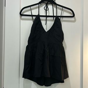 Old Navy Black Halter Baby Doll Fit Top
